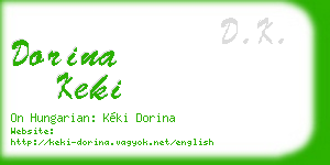 dorina keki business card
